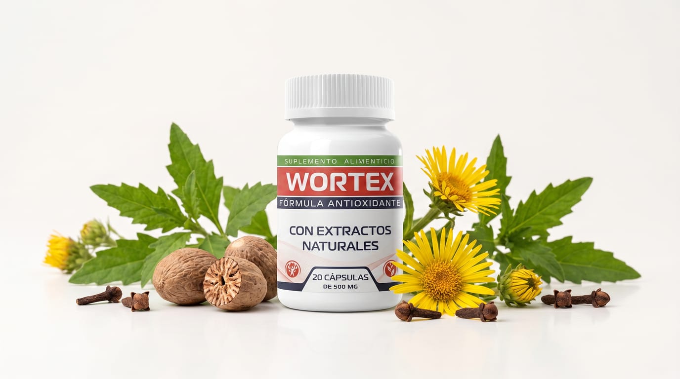 Fórmula natural Wortex con ingredientes botánicos para la limpieza intestinal