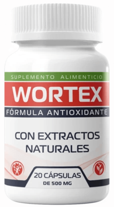 Wortex Cápsulas, frasco de 20 cápsulas de 500 mg